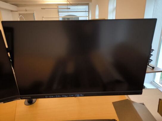 2 stk. skærme LENOVO G27Q-30 med holder, samt mus og tastatur