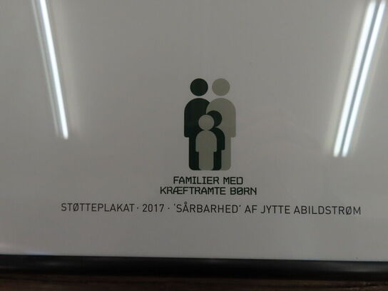 Plakat i ramme, designet af JYTTE ABILDSTRØM