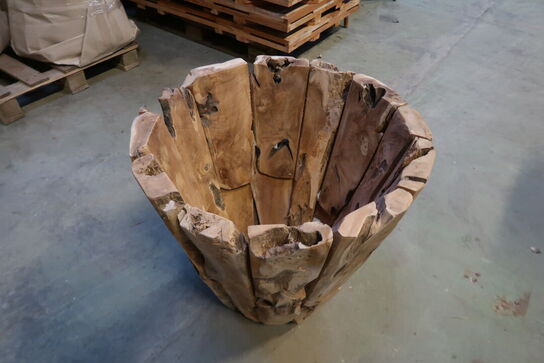 Rustk vase i teaktræ - H 60 cm