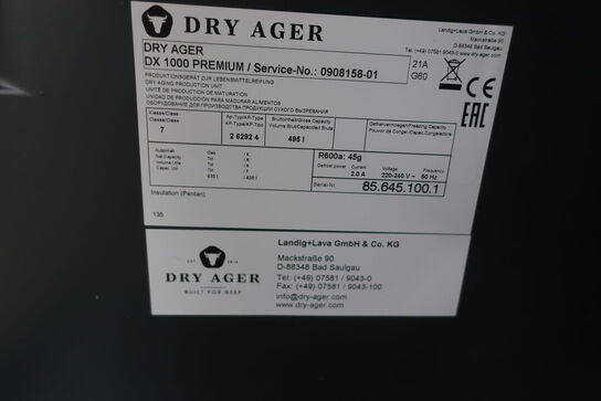 Modningsskab DRY AGER DX 1000 PREMIUM 