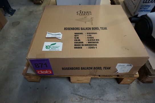 Rosenborg balkon bord - teak 60x54 cm