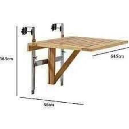 Rosenborg balkon bord - teak 60x54 cm