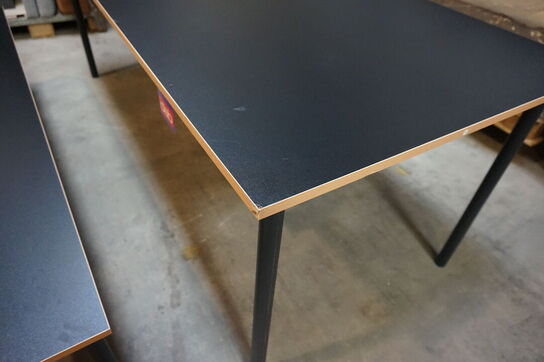Norr spisebord med bænk- sort 200x90 cm 