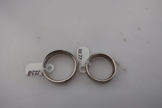 2 stk. ringe i titanium