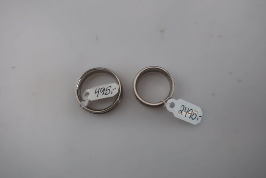 2 stk. ringe i titanium