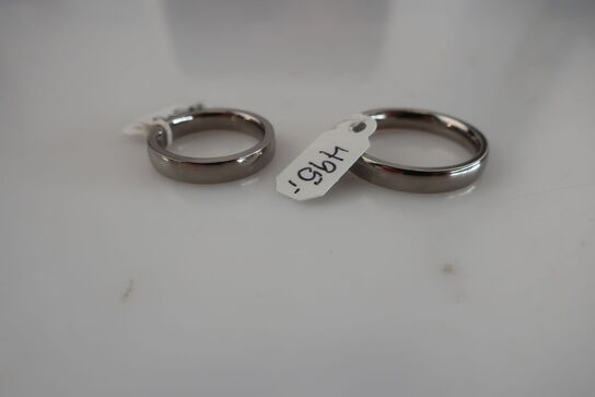 2 stk. ringe i titanium