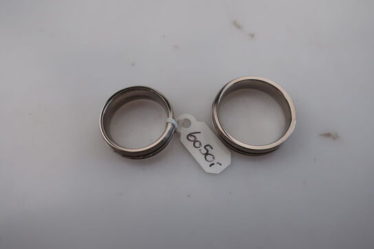 2 stk. ringe i titanium