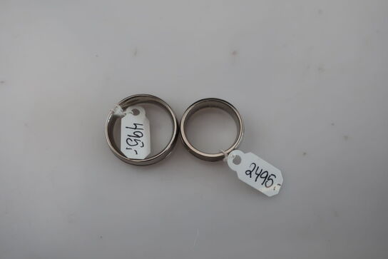 2 stk. ringe i titanium