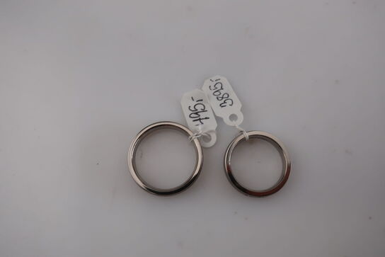 2 stk. ringe i titanium