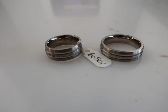 2 stk. ringe i titanium