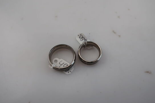 2 stk. ringe i titanium