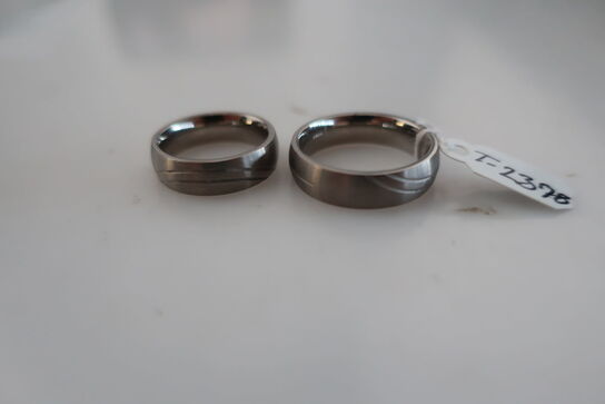 2 stk. ringe i titanium