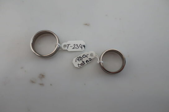 2 stk. ringe i titanium