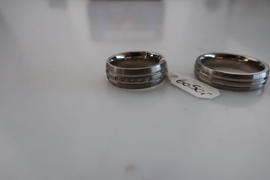 2 stk. ringe i titanium