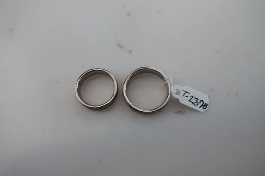 2 stk. ringe i titanium