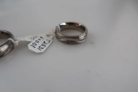 2 stk. ringe i titanium