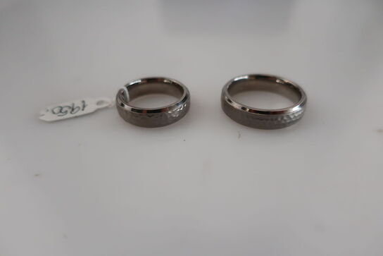 2 stk. ringe i titanium