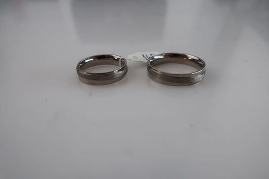 2 stk. ringe i titanium