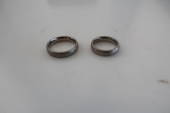 2 stk. ringe i titanium