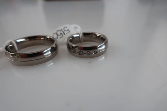 2 stk. ringe i titanium