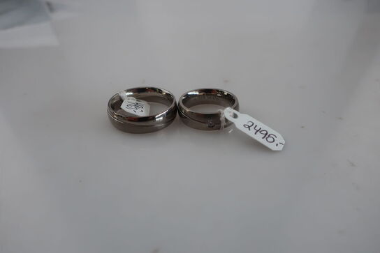 2 stk. ringe i titanium