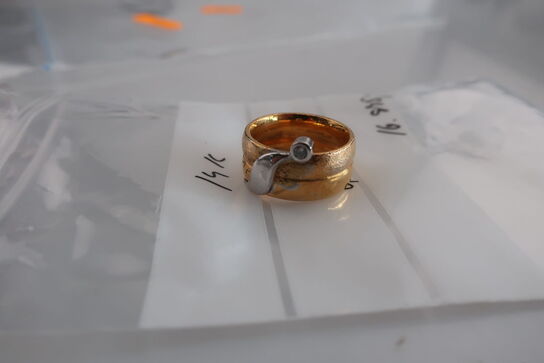 Ring i 14 kt. Guld 585 med brilliant 0.15ct (ustemplet og ikke færdig gjort/under udarbejdelse)