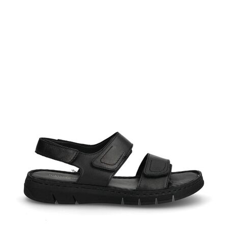 Sort Skind sandal Relaxshoe 937-003 - Str. 42