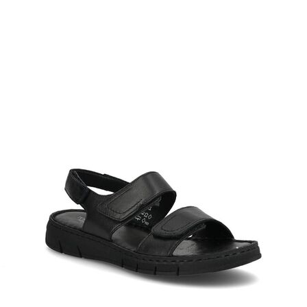 Sort Skind sandal Relaxshoe 937-003 - Str. 42