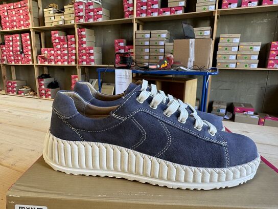 Kornblå skind sneaker 900-007 Relaxshoe - Str. 39