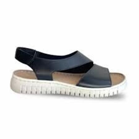 Sort sandal med bagrem Relaxshoe 820-023 - Str. 42