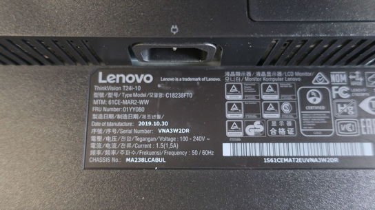 2 stk. computerskærme LENOVO T24i-10