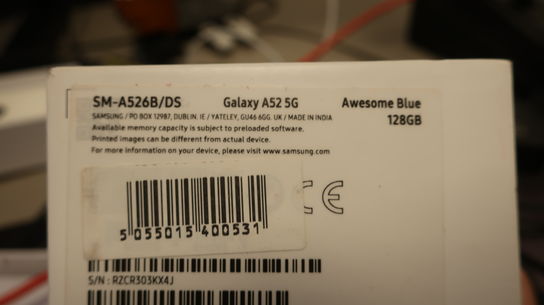 Mobiltelefon SAMSUNG Galaxy A52 5G - 128GB - Awesome Blue