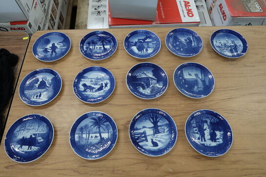 13 pcs. Christmas plates ROYAL COPENHAGEN