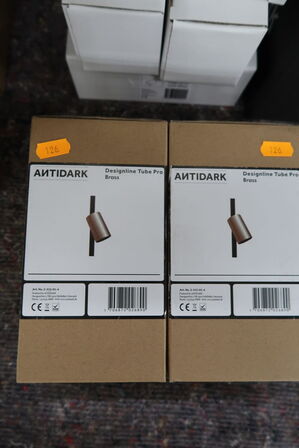 3 stk. spots ANTIDARK Tube PRO messing