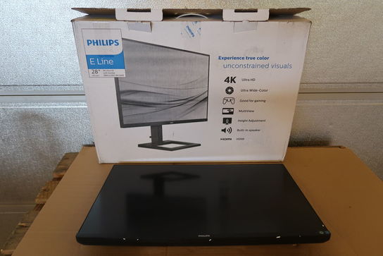 LCD Monitor, Philips E Line 28" 4K  - LÆS BESKRIVELSE