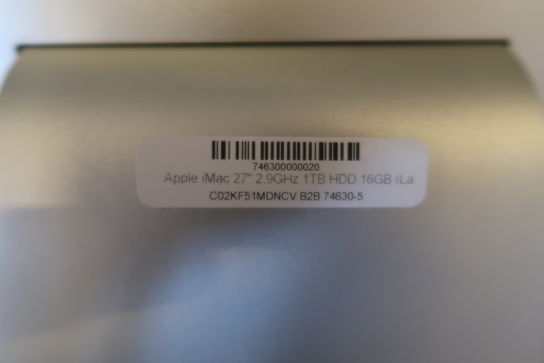 Apple Imac 27" Late 2012