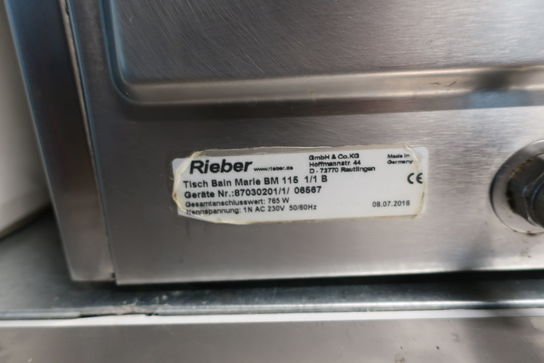 Vandband RIEBER BAIN MARIE BM 115 GN 1/1