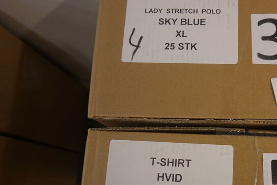 30 stk. t-shirt + 25 stk. polo 