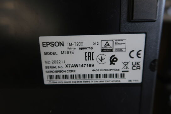 2 pcs. Bon printers EPSON and 2 pcs. money drawer