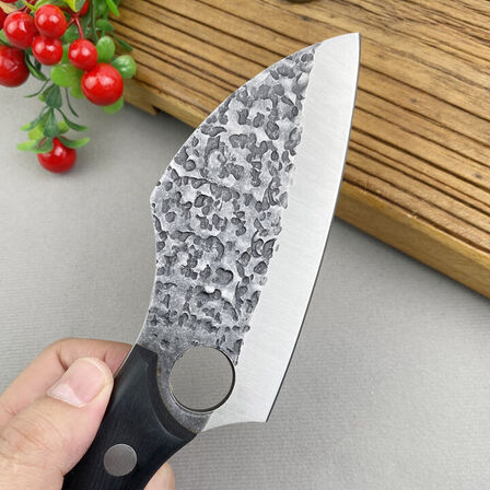 2 stk. Køkkenkniv med ergonomisk håndtag - Brun