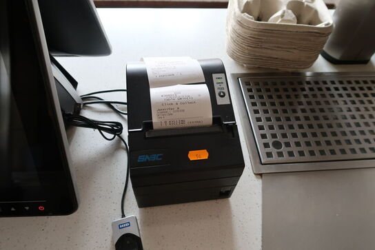 Kasseapparat CBE, bonprinter, betalingsterminal m.m.