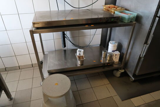 Rustfri opbevaringsvogn uden indhold