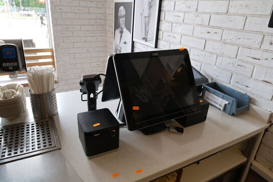 Kasseapparat CBE, bonprinter, betalingsterminal m.m.