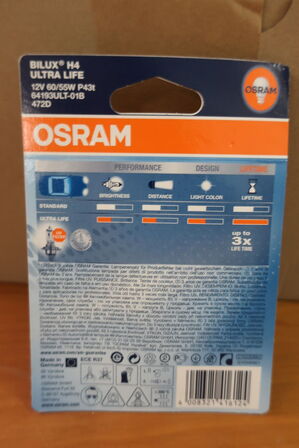 30 stk. autopære OSRAM H4 12V 60/55W