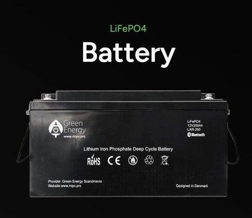 Lithium Battery 200Ah with Charger (læs beskrivelse)