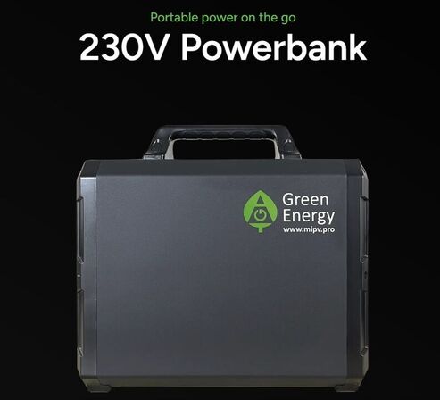 Powerbank with 2 x 80Wp Solar Cells and cables (læs beskrivelse)