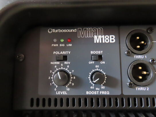 2 stk. Aktive Subwoofere TURBOSOUND MILAN M18B
