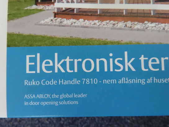 2 stk. Dørehåndtag med kodelås RUKO ASSA ABLOY