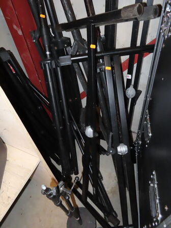 Tripods samt standere til keyboards/mixerpulte 