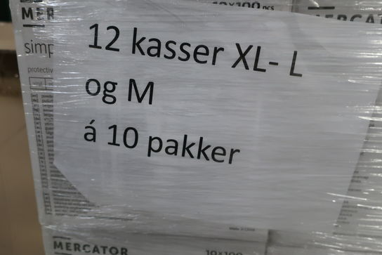 36 kasser engangshandsker i M, L og XL